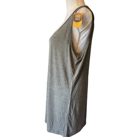 NorthCrest Essential Tank Top Grey 1X 16-18 Longer Length Womens Shirt New - Picture 5 of 12